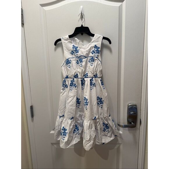 Jacquie the Label Daelyn Embroidered Flare Mini Dress Brunch Summer size S NWT - Picture 1 of 4